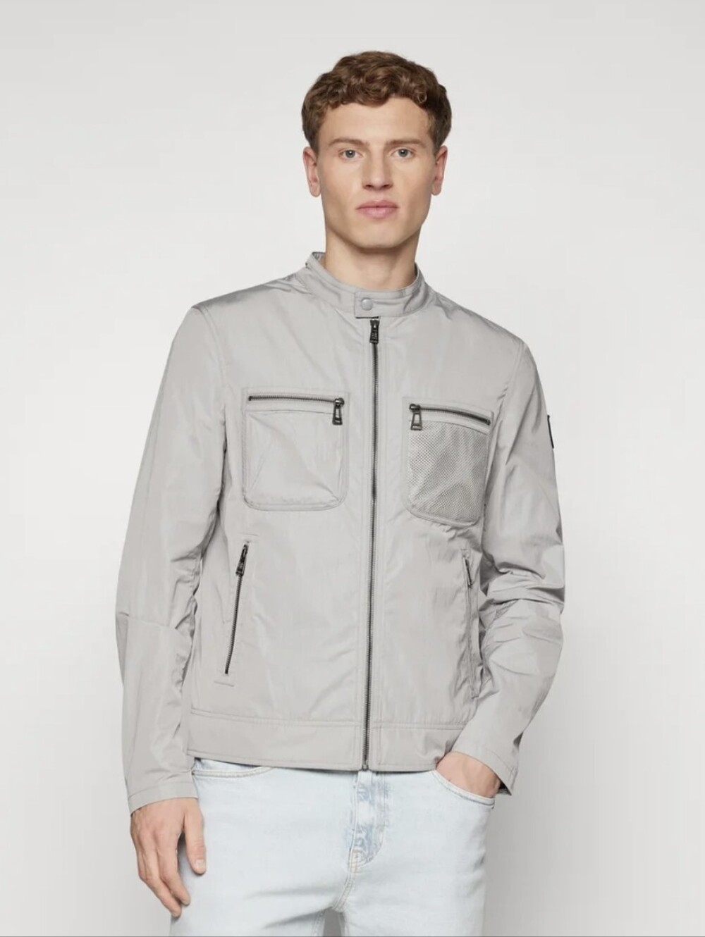 Belstaff Mens Profile Jacket, Light Gray Medium